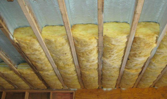 batt insulation cost per square foot the flash and method of insulation combines a layer of spray foam insulation in this case the spray foam is blue with conventional fiberglass batt insulation cost - آکوستیک سقف