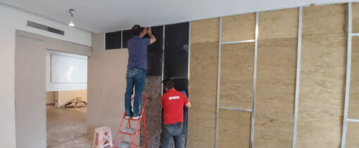 اجرای عایق صوتی دیوار مشترک